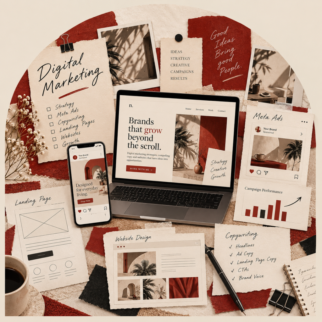 Digital Marketing Moodboard Collage 1024x1024